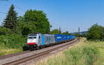 186 448 mit dem DGS 40143 (Zeebrugge - Milano Smistamento) bei Kollmarsreute 9.6.23