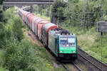 Rpool 186-432 in Diensten von MFD Rail auf der Hamm-Osterfelder Strecke in Recklinghausen 6.7.2023