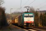 Die 186 199 (2807) fuhr am 22.03.2011 durch Eilendorf.