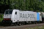 Railpool 186 103 mit Kewa am 27.6.11 in Ratingen-Lintorf