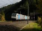 Die 186 143 und die 186 139 am 07.10.2014 unterwegs bei St.