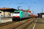 Am 23.04.2015 kam die E 186 244-0 von der ITL aus Richtung Berlin nach Stendal und fuhr weiter in Richtung Hannover .