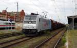 Am 08.05.2015 kam die E 186 145-9 von der Transpetrol (Railpool) aus Richtung Magdeburg nach Stendal und fuhr weiter in Richtung Salzwedel .