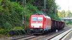 DB E186 339-8 mit einem kurzem Güterzug in Saarbrücken-Jägersfreude, den 11.08.2015