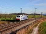 Die 186 441 am 12.02.2016 unterwegs bei Teisendorf.