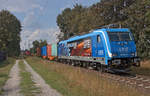 Güterzug mit Lokomotive 186 945-2 am 02.09.2020 in Boisheim.