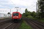 # Roisdorf 53  Die 187 134 der DB Cargo/Schenker/Railion mit einem Güterzug aus Koblenz/Bonn kommend durch Roisdorf bei Bornheim in Richtung Köln.