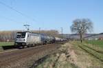 187 073-2 RHC mit Kesselwagen bei Retzbach-Zellingen am 28.03.2017