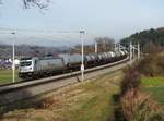 RHC 187 076 mit einem Kesselzug Richtung München.