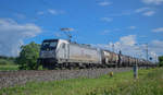 Am 01.06.2018 bespannt 187 072 einen Kesselwagenzug von Basel nach Hamburg Hohe Schaar.