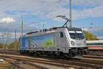 Lok 187 007-0 wird in der Abstellanlage beim badischen Bahnhof abgestellt.