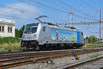 Lok 187 005-4 wird am 17.07.2023 in der Abstellanlage beim Bahnhof Pratteln abgestellt.