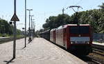 189 029-2 und 189 038-3 beide von DB kommen als Umleiter mit einem Erzleerzug aus Dillingen(an der Saar) nach Rotterdam(NL) und fahren durch Viersen in Richtung Venlo.