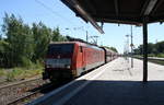 189 033-4 DB  fährt als Umleiter mit einem Kohlenleerzug aus aus Duisburg(D) nach Rotterdam(NL) und fährt in Richtung Venlo. 
Aufgenommen vom Bahnsteig 6 von Viersen. 
Bei Sommerwetter  und gengenlicht am Mittag vom 27.5.2017