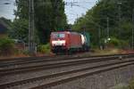 Hollandlatz kommt mit einem KLV aus Odenkirchen in Rheydt Hbf eingefahren.