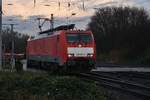 Am Bü Blumenstraße ist die 189 024 gen Köln fahrend am heutigen frühen Abend von mir abgelichtet worden.