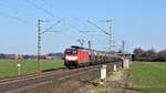 DB Cargo 189 068 mit VTG-Silowagenzug in Richtung Minden (Probsthagen, 27.02.19).