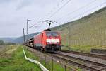 DB Cargo 189 079 mit Autotransportzug in Richtung Koblenz (Pommern/Mosel, 17.04.19).