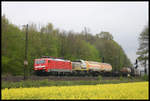 Am 27.04.2005 überführte die DB 189012, hier bei Natrup Hagen in Richtung Münster, in ihrem Güterzug auch die SNCB Lok 7866!