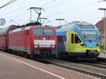 189 023 mit Autozug nach Amersfoort in Salzbergen - mit WFB ET 010, 27.06.17