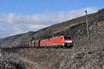 DB Schenker Rail 189 038 und 189 031 mit leerem Erzzug Dillingen (Saar) - Maasvlakte (Pommern [Mosel], 02.02.2014).