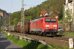 DB 189 007 mit gemischten Gütern in Stadt Wehlen, 30.04.2024