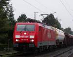 Diese 189er rauscht, behngt mit einem Gterzug, in Ratingen Lintorf vorbei. Das Foto stammt vom 27.09.2007