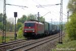 189 032 mit GZ LKW Walther Kbs 820 bei Staffelstein Sommer 2007