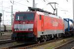 189 066 hat einen Containerzug nach Oberhausen West gebracht, 30.03.2008