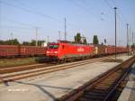 189 059 zieht ein gedeckten Gterzug von der Oderbrcke durch Frankfurt/Oder.14.08.07