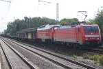 189 016-9 mit Ludmilla 232 388-9 und gemischten Gterwagen am Haken erwischte ich am 05.09.2009 am S-Bahnhof Dedensen/Gmmer.Unterwegs war der Gz in Richtung Wunstorf.