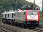 VEOLIA´s E189 095 hat zwei werksneue Class 66 der franz. Euro Cargo Rail im Schlepp, aufgenommen am 03.08.09 in Kln West