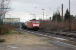 Foto vom 1.12.2008/ ein Gterzug durchfhrt den Bahnhof Rheydt-Odenkirchen in Richtung Rheydt Hauptbahnhof.