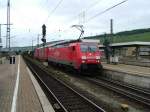 189 004-5 mit Gterzug in Wrzburg am 11.06.2005.