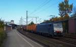 ES 64 F4 - 151 fuhr am 27.10.2012 mit einem Containerzug durch Hamburg-Harburg.