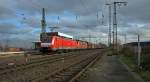 DBS 189 066 en 189 024 mit leeren Kohle Zug kommt nach Emmerich. 27-01-2014