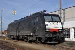 Db Lok 189 213-2 beim Güterbahnhof in Muttenz.