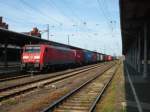 Am 21.05.2014 kam 189 014 mit einem Containerzug aus Richtung Magdeburg nach Stendal und fuhr weiter Richtung Wittenberge.