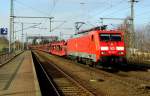 Am 20.02.2015 kam die 189 055-7 von der DB aus Richtung Braunschweig nach Niederndodeleben und fuhr weiter in Richtung Magdeburg .