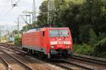 Durchfahrt am 13.08.2014 von 189 005-2 als Tfzf in Hamburg Harburg gen Hafen.