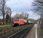 189 009-4 DB kommt durch Kohlscheid aus Richtung Aachen-West,Laurensberg,Richterich  mit einem langen Kesselzug aus Antwerpen-Kanaaldok(B) nach Millingen und fährt in Richtung 