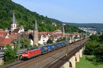 189 061 beförderte am 19. Juli 2014 den KT 40672 von Bratislava Palen nach Tilburg - aufgenommen in Gemünden am Main.