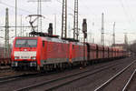 189 080-5 mit 189 032-6 durchfahren Duisburg-Bissingheim 4.2.2017