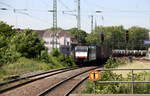 189 211 von MRCE kommt aus Richtung Venlo(NL) mit einem Containerzug aus Rotterdam(NL) nach Melzo(I) und fährt durch Viersen in Richtung Mönchengladbach,Rheydt,Grevenbroich,Köln.