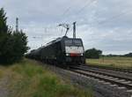 MRCE 189 210 mit einem Öler am Haken von Viersen kommend durch Anrath. Samstag den 24.6.2017