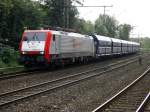 VEOLIA 189 093 mit einen Falns-Zug in Bochum Hamme nach Duisburg.