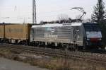 ES 64 F4-286 der ERS-Railway strebt Darmstadt entgegen, eine der strkst befahrensten Gterzugmagistralen nutzend. (KBS 650). 12. Mrz 2011 .