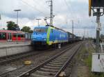 Am 19.05.2012 kam 189 205 (EU 45-205) mit einem Containerzug durch Stendal.