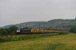 189 935 mit dem Nothegger-KLV auf dem Weg nach Italien am 02.06.2012 unterwegs bei Himmelstadt.