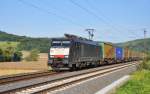 ES 64 F4-806 MRCE Dispolok-TXL mit KLV-Nothegger im Maintal bei Gambach am 24.7.2012